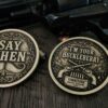 il_fullxfull.8106644830_8x14.jpg Custom 3D Engraved Doc Holliday "I'm Your Huckleberry" Brass Coin | Say When | 3D Laser Engraved 47mm Brass Challenge Coin | Tombstone