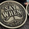 il_fullxfull.8154551651_dueu.jpg Custom 3D Engraved Doc Holliday "I'm Your Huckleberry" Brass Coin | Say When | 3D Laser Engraved 47mm Brass Challenge Coin | Tombstone