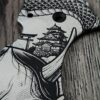 il_fullxfull.8167649114_dxac.jpg Spyderco Yojumbo Titanium Scales | Black Cerakote Japanese Oni Design | Custom Laser Engraved Titanium Scales | Samurai EDC Upgrade