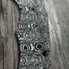 il_fullxfull.8204878349_2gw0.jpg Spyderco Yojumbo Titanium Scales | Black Anodized Damascus Ladder Pattern | Custom Laser Engraved Titanium Scales