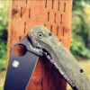 Topographic Map - Spyderco PM2 Lotus - Laser Engraved OD Green G-10 Knife Scales - Flytanium Gear - Knife & Hardware Optional