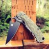 Topographic Map - Spyderco PM2 Lotus - Laser Engraved OD Green G-10 Knife Scales - Flytanium Gear - Knife & Hardware Optional