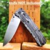 Topographic Map - Benchmade Bugout Crossfade - Laser Engraved - Black Linen Micarta Knife Scales - Flytanium Gear *Scales/Handles Only*