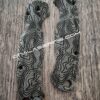 NEW Topographic - Spyderco PM2 Lotus - Engraved Black Canvas Micarta Knife Scales - Flytanium Gear - Knife & Hardware Optional