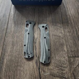 Crossfade Micarta Scales for Benchmade Bugout Knife Black Linen Micarta - Flytanium gear