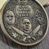 Evil Wears Many Faces Solid Brass Challenge Coin | Horror Movie Inspired Halloween Collectible | 3D Relief Engraved Collector Coin