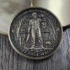 Evil Wears Many Faces Solid Brass Challenge Coin | Horror Movie Inspired Halloween Collectible | 3D Relief Engraved Collector Coin