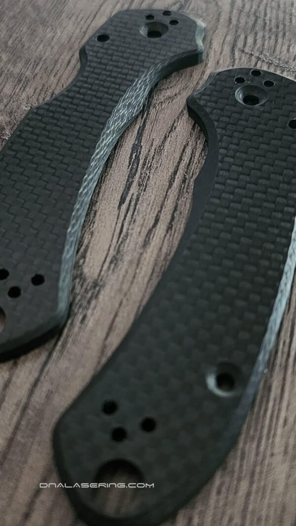 PM3 SKINNY - Basketweave Carbon Fiber Scales for Spyderco Paramilitary 3 - EDC Gear - Para 3