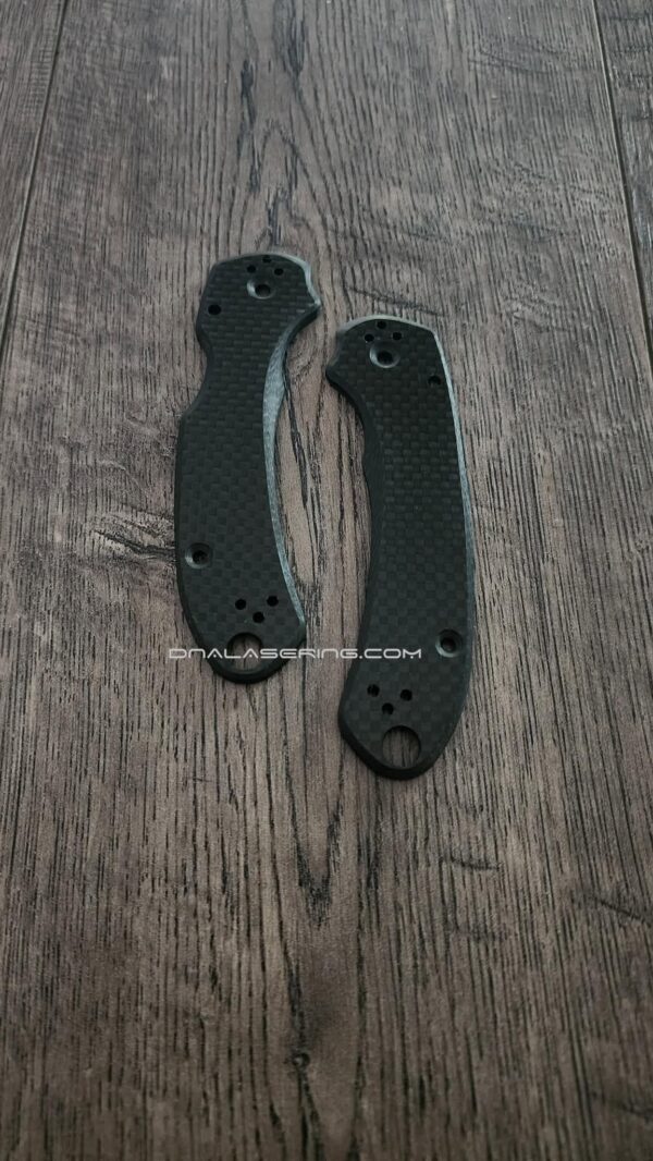 PM3 SKINNY - Basketweave Carbon Fiber Scales for Spyderco Paramilitary 3 - EDC Gear - Para 3