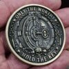 Chaves Knives Inspired Brass Challenge Coin | 50mm Collector Coin | Only the Worthy Hold the Key | 3D Engraved EDC Collectible
