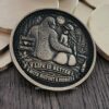 Bigfoot - Boobies - Beer Challenge Coin – 3D Laser Engraved 50mm Brass Coin - Funny Camping & Sasquatch Collector Coin
