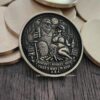 Bigfoot - Boobies - Beer Challenge Coin – 3D Laser Engraved 50mm Brass Coin - Funny Camping & Sasquatch Collector Coin