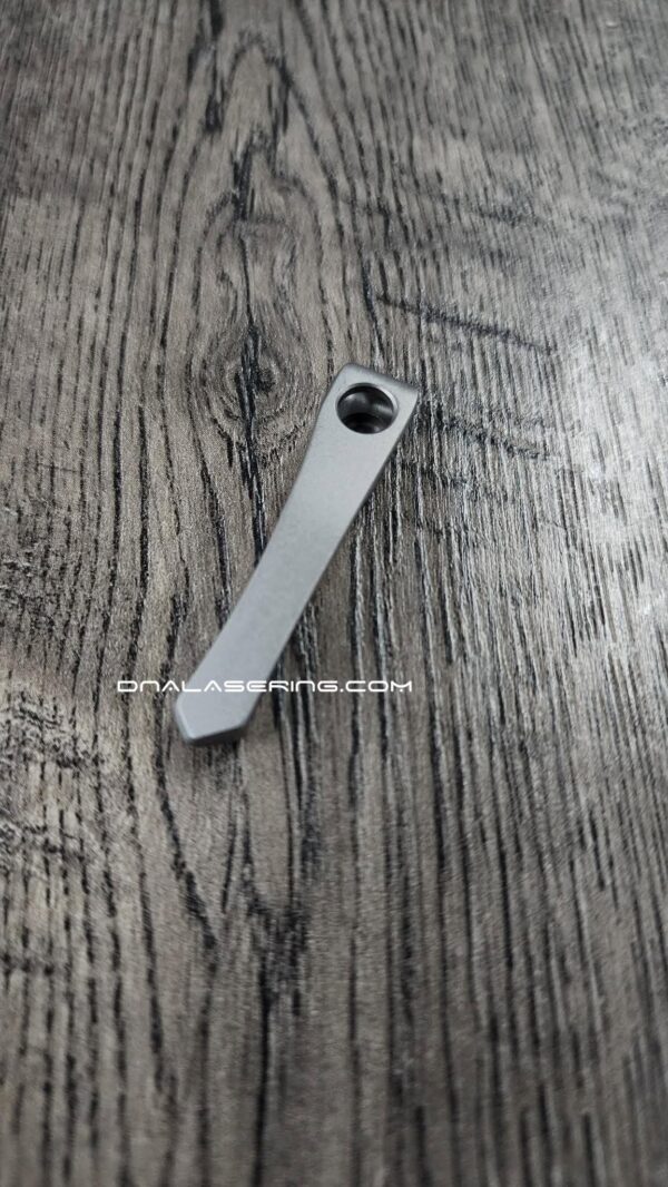 Chris Reeve "CRF" Model 1 Flat Top Clip - Titanium LynchNW Deep Carry Pocket Knife Clip - Glass Blasted Finish - Made In USA