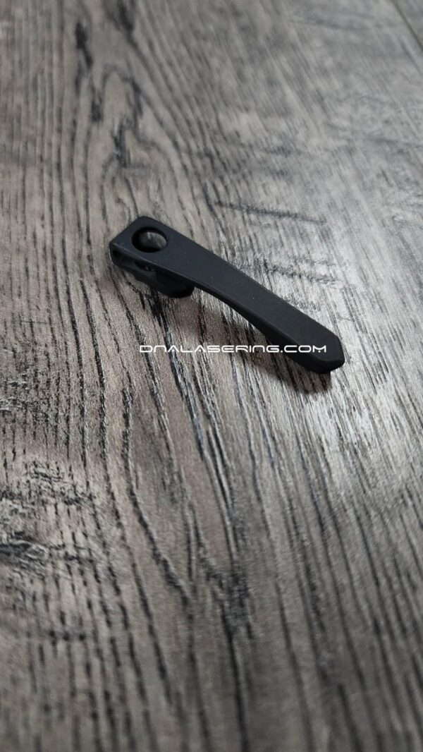 il_fullxfull.8294049508_38dw.jpg Chris Reeve "CRF" Model 1 Flat Top Clip - Titanium LynchNW Deep Carry Pocket Knife Clip - Black Cerakote Finish - Made In USA