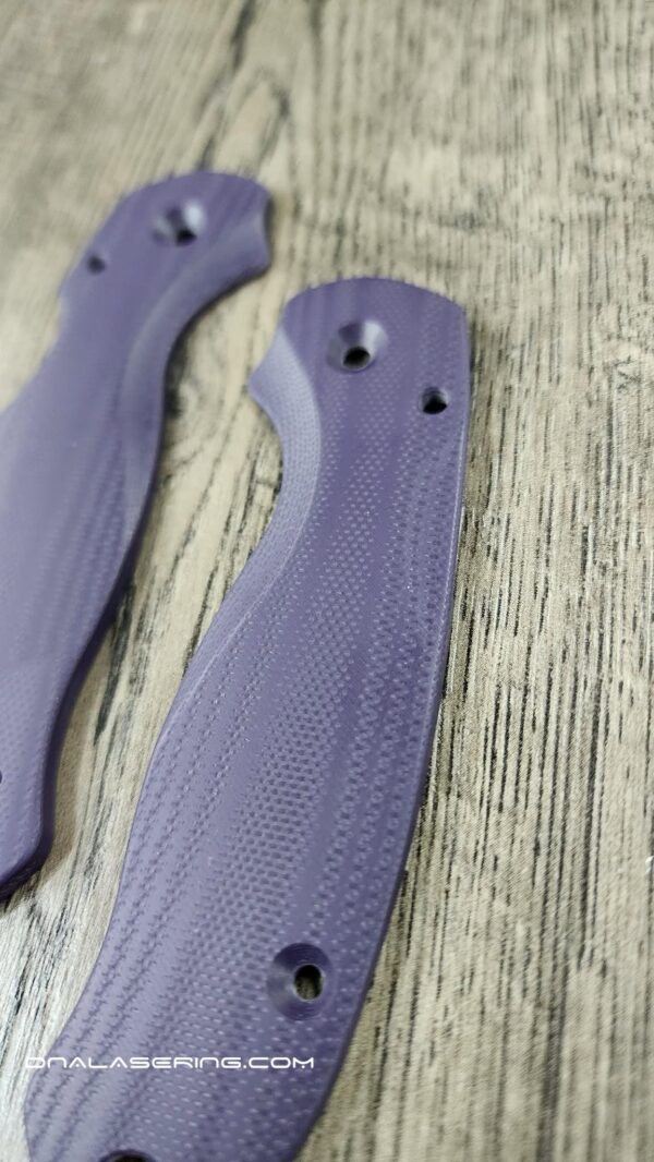 il_fullxfull.8294058474_g0oh.jpg PM3 Lotus Scales - Deep Purple G-10 Spyderco Para 3 Scales - EDC - Flytanium Gear