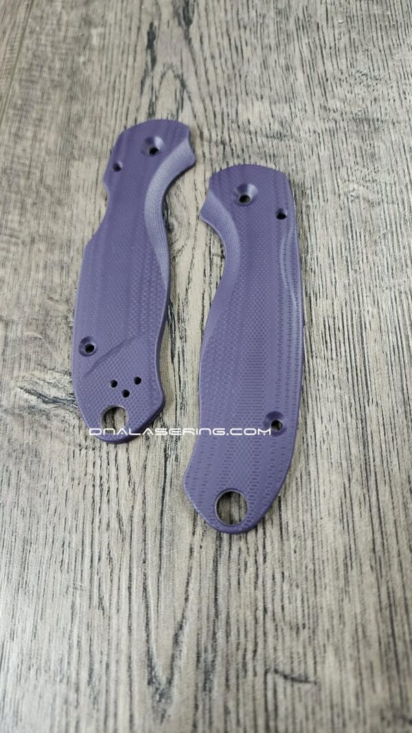 il_fullxfull.8294059148_mt5z.jpg PM3 Lotus Scales - Deep Purple G-10 Spyderco Para 3 Scales - EDC - Flytanium Gear