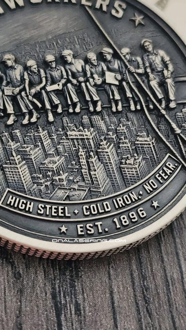 Itonworkers Solid Brass Challenge Coin | Horror Movie Inspired Halloween Collectible | 3D Relief Engraved Collector Coin