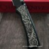 Chaves Redencion 229 Framelock Mag Tanto – Black PVD M390 – Custom Plague Doctor Laser Engraved Scale Insert