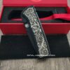 Chaves Redencion 229 Framelock Mag Tanto – Black PVD M390 – Custom Plague Doctor Laser Engraved Scale Insert