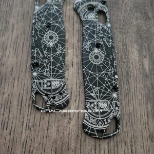 Custom Benchmade Bugout Aluminum Scales – Goonies Map Engraved – Void Black Anodized Scales – Bugout 535 Knife - Flytanium EDC Gear