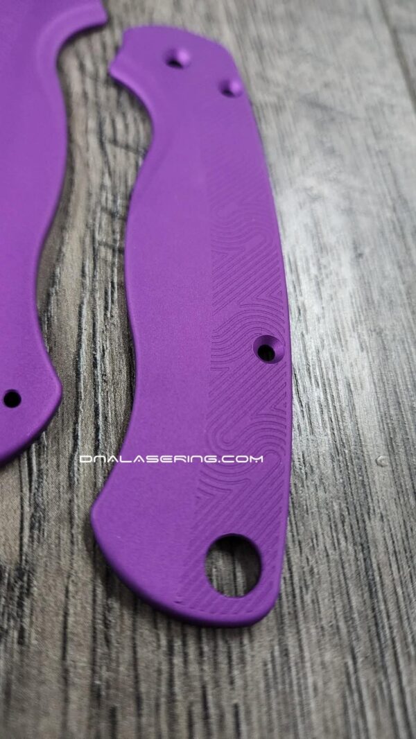 il_fullxfull.8341651873_m5bx.jpg Loop Scales - Aluminum - Spyderco Para 2 - Nebula Purple PM2 - EDC - Flytanium Gear