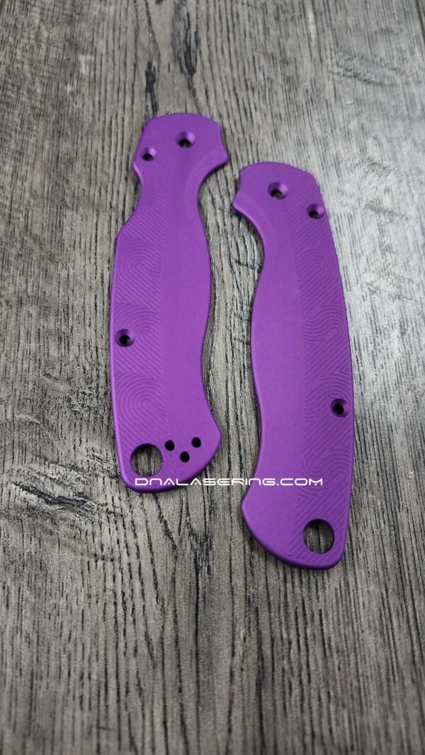 il_fullxfull.8341652749_9x0f.jpg Loop Scales - Aluminum - Spyderco Para 2 - Nebula Purple PM2 - EDC - Flytanium Gear