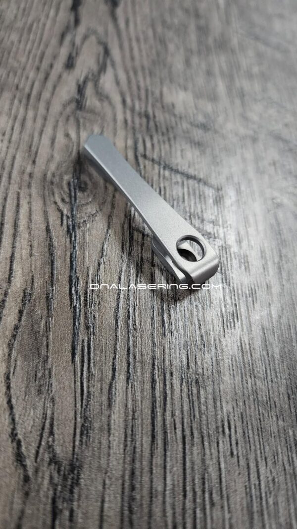 Chris Reeve "CRF" Model 1 Flat Top Clip - Titanium LynchNW Deep Carry Pocket Knife Clip - Glass Blasted Finish - Made In USA