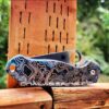 il_fullxfull.4189307052_l2dd.jpg Topographic Lines 2.0 Patina - Spyderco PM3 - Fiber Laser Engraved Copper Knife Scale - Paramilitary 3 Flytanium - Knife & Hardware Optional