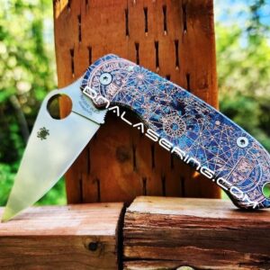 il_fullxfull.4968500100_33vz.jpg Goonies Map - Shipwreck Patina - Spyderco PM3 - Laser Engraved Copper Knife Scale - Paramilitary 3 Flytanium - Knife & Hardware Optional