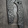 Custom Contoured Scroll - Spyderco YoJumbo - Deep Laser Engraved - Titanium Scales - EDC Gear *Scales/Handles Only*