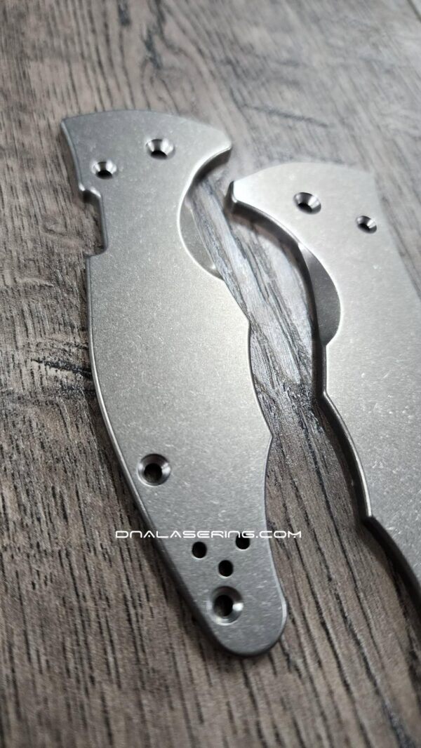 il_fullxfull.8383217694_5r1d.jpg Titanium Scales for Spyderco Yojimbo 2 - Stonewash Finish - EDC Gear