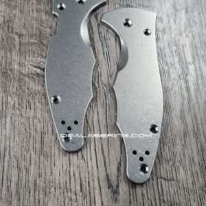 il_fullxfull.8383227376_bl7y.jpg Titanium Scales for Spyderco Yojimbo 2 - Stonewash Finish - EDC Gear