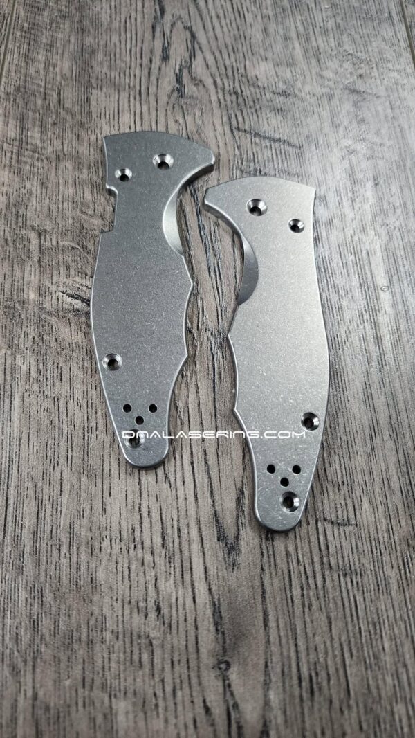 il_fullxfull.8383227376_bl7y.jpg Titanium Scales for Spyderco Yojimbo 2 - Stonewash Finish - EDC Gear
