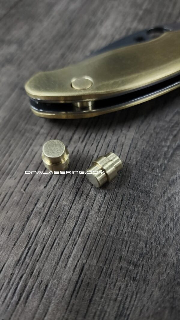 il_fullxfull.8473136612_rxug.jpg Spyderco Manix 2 - Custom Brass Lanyard Hole Plug - EDC Gear - Made in USA