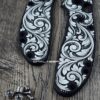 Benchmade Griptilian Aluminum Scales – Black Anodized Custom Scroll Design – Laser Engraved Griptilian Scales – Satin Hardware Included