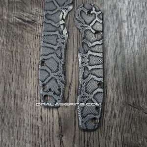 BLEMISH - Spyderco Smock - Titanium Small Pivot Scales - Snake Skin Laser Engraving
