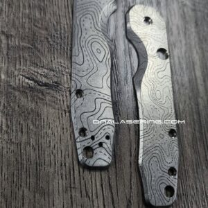 BLEMISH - Spyderco Smock - Titanium Small Pivot Scales - Topographic Laser Engraving