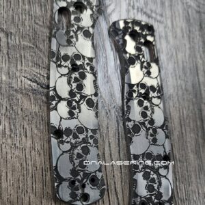 BLEMISH - Benchmade Bugout 535 - Titanium Scales - No Lanyard - Skulls Relief Laser Engraving