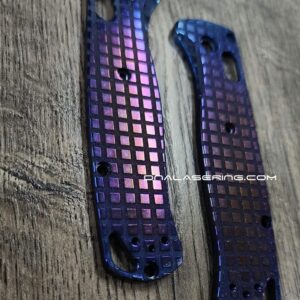 BLEMISH - Benchmade Bugout 535 - Titanium Scales - Anodized Frag Relief Laser Engraving