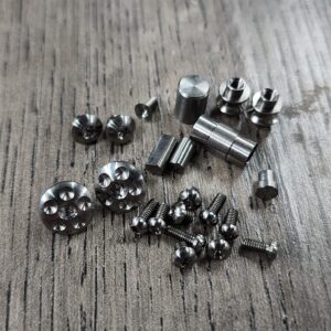LARGE PIVOT!! Smock Replacement Hardware Screw Set for Spyderco Smock Knife - Titanium - Knife NOT included