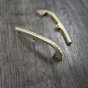il_fullxfull.8687990327_k77e.jpg Spyderco Shaman - Custom Brass Backspacer - EDC Gear - Made in USA